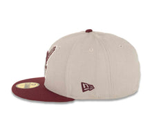 Load image into Gallery viewer, Cleveland Indians New Era MLB 59FIFTY 5950 Fitted Cap Hat Gray Crown Maroon Visor Gray/Maroon/White Chief Wahoo Logo
