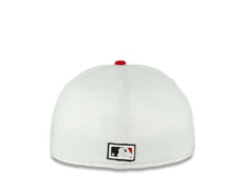 Load image into Gallery viewer, Los Angeles Anaheim Angels New Era MLB 59FIFTY 5950 Fitted Cap Hat White Crown Red Visor Red/Black Halo Logo Black UV