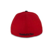 Load image into Gallery viewer, Chicago Blackhawks Mitchell & Ness NHL Fitted Cap Hat Red Crown Black Visor Big Large Team Color Logo
