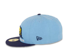 Load image into Gallery viewer, California Republic New Era 59FIFTY 5950 Fitted Cap Hat Sky Blue Crown Navy Visor Yellow/Navy/White Bear Logo