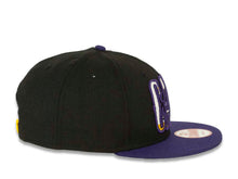 Load image into Gallery viewer, CALI CALIfornia New Era 9FIFTY 950 Snapback Cap Hat Black Crown Purple Visor White/Purple/Yellow California Flag Inside CALI Block Logo