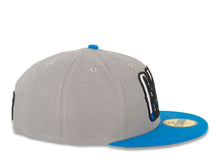 Load image into Gallery viewer, CALI CALIfornia New Era 59FIFTY 5950 Fitted Cap Hat Gray Crown Blue Visor White/Black/Blue/Gray California Flag Inside CALI Block Logo