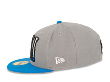Load image into Gallery viewer, CALI CALIfornia New Era 59FIFTY 5950 Fitted Cap Hat Gray Crown Blue Visor White/Black/Blue/Gray California Flag Inside CALI Block Logo
