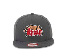 Load image into Gallery viewer, West Coast Bear New Era 9FIFTY 950 Snapback Cap Hat Dark Gray Crown/Visor Brown/Red/White Bear Logo