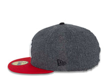 Load image into Gallery viewer, New York Yankees New Era MLB 59FIFTY 5950 Fitted Cap Hat Melton Dark Gray Crown Red Visor White/Black Logo