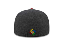 Load image into Gallery viewer, Mexico New Era WBC 59FIFTY 5950 Fitted Cap Hat Melton Dark Gray Crown Red Visor Team Color Logo