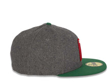 Load image into Gallery viewer, Mexico New Era WBC 59FIFTY 5950 Fitted Cap Hat Melton Dark Gray Crown Green Visor Team Color Logo