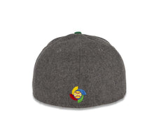 Load image into Gallery viewer, Mexico New Era WBC 59FIFTY 5950 Fitted Cap Hat Melton Dark Gray Crown Green Visor Team Color Logo