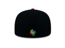 Load image into Gallery viewer, Mexico New Era WBC 59FIFTY 5950 Fitted Cap Hat Black Crown Red Visor Team Color Logo