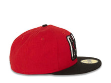 Load image into Gallery viewer, CALI CALIfornia New Era 59FIFTY 5950 Fitted Cap Hat Red Crown Black Visor Dark Gray/Black/White California Flag Inside CALI Block Logo