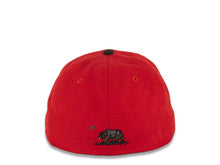 Load image into Gallery viewer, CALI CALIfornia New Era 59FIFTY 5950 Fitted Cap Hat Red Crown Black Visor Dark Gray/Black/White California Flag Inside CALI Block Logo