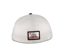Load image into Gallery viewer, CALI CALIfornia New Era 59FIFTY 5950 Fitted Cap Hat White Crown Red Visor White/Black/Gray/Red California Flag Inside CALI Block Logo