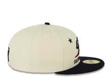 Load image into Gallery viewer, California Republic New Era 59FIFTY 5950 Fitted Cap Hat Stone White Crown Black Visor Stone White/Black/Red Bear Logo