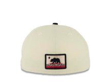 Load image into Gallery viewer, California Republic New Era 59FIFTY 5950 Fitted Cap Hat Stone White Crown Black Visor Stone White/Black/Red Bear Logo