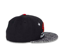Load image into Gallery viewer, California Republic New Era 59FIFTY 5950 Fitted Cap Hat Black Crown Elephant Print Gray Visor Red/Gray/White Logo Cali Bear