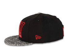 Load image into Gallery viewer, CALI CALIfornia New Era 59FIFTY 5950 Fitted Cap Hat Black Crown Gray/Black Elephant Print Visor White/Black/Gray/Red California Flag Inside CALI Block Logo