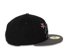 Load image into Gallery viewer, California Republic New Era 59FIFTY 5950 Fitted Cap Hat Black Melton Crown Dark Gray Visor Dark Gray/Black/Red/White Bear with Star Logo