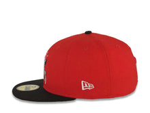 Load image into Gallery viewer, Aguilas de Mexicali New Era 59FIFTY 5950 Fitted Cap Hat Red Crown Black Visor Black/Red/White Logo Gray UV