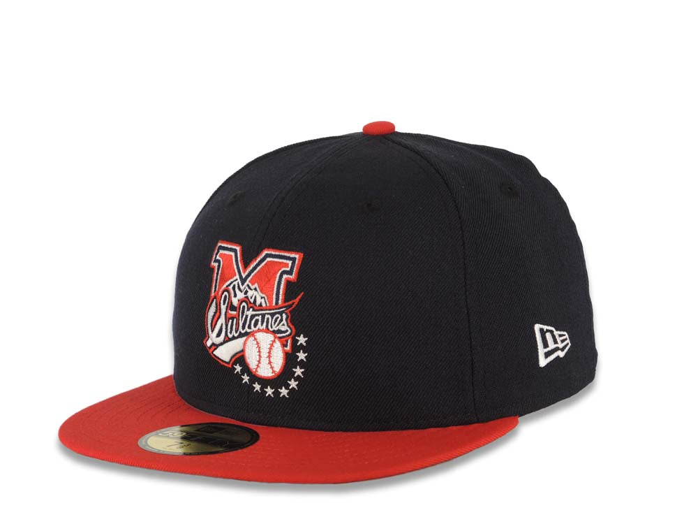 Sultanes de Monterrey New Era LMB 59FIFTY 5950 Fitted Cap Hat Navy Blue  Crown Red Visor White/Red/Navy Blue Logo