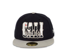 Load image into Gallery viewer, CALI CALIfornia New Era 59FIFTY 5950 Fitted Cap Hat Navy Crown Gray Visor Navy/White/Dark Gray/Red California Flag Inside CALI Block Logo