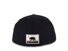 Load image into Gallery viewer, CALI CALIfornia New Era 59FIFTY 5950 Fitted Cap Hat Navy Crown Gray Visor Navy/White/Dark Gray/Red California Flag Inside CALI Block Logo
