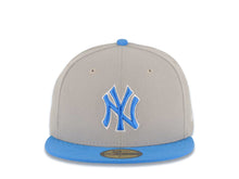 Load image into Gallery viewer, New York Yankees New Era MLB 59FIFTY 5950 Fitted Cap Hat Gray Crown Sky Blue Visor Sky Blue/White Logo