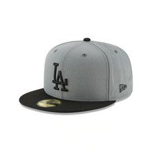 Load image into Gallery viewer, Los Angeles Dodgers New Era MLB 59FIFTY 5950 Fitted Cap Hat Dark Gray Crown Black Visor Black Logo