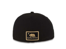 Load image into Gallery viewer, California Republic New Era 59FIFTY 5950 Fitted Cap Hat Black Crown Khaki/Black Leopard Print Visor Khaki/Black Logo