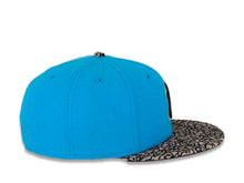 Load image into Gallery viewer, New York Yankees New Era MLB 59FIFTY 5950 Fitted Cap Hat Dark Sky Blue Crown Elephant Print Gray Visor Black/Gray Logo