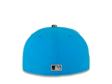 Load image into Gallery viewer, New York Yankees New Era MLB 59FIFTY 5950 Fitted Cap Hat Dark Sky Blue Crown Elephant Print Gray Visor Black/Gray Logo