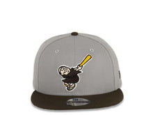 Load image into Gallery viewer, San Diego Padres New Era MLB 9Fifty 950 Snapback Cap Hat Gray Crown Brown Visor Brown/Gold/White Friar Logo