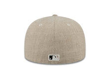 Load image into Gallery viewer, Los Angeles Dodgers New Era MLB 59FIFTY 5950 Fitted Cap Hat Heather Oatmeal Crown Black Visor Black Logo Snake Vizer