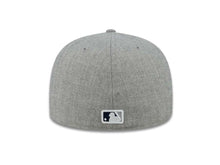 Load image into Gallery viewer, New York Yankees New Era MLB 59FIFTY 5950 Fitted Cap Hat Heather Gray Crown Navy Logo Leopard Vize
