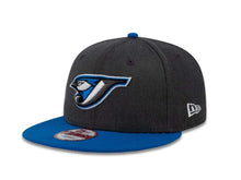 Load image into Gallery viewer, Toronto Blue Jays New Era MLB 9FIFTY 950 Snapback Cap Hat Heather Dark Gray Crown Blue Visor Retro Logo