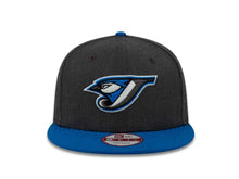 Load image into Gallery viewer, Toronto Blue Jays New Era MLB 9FIFTY 950 Snapback Cap Hat Heather Dark Gray Crown Blue Visor Retro Logo