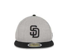 Load image into Gallery viewer, (Youth) San Diego Padres New Era MLB 59FIFTY 5950 Kid Fitted Cap Hat Heather Gray Crown Black Visor Black Logo