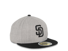 Load image into Gallery viewer, (Youth) San Diego Padres New Era MLB 59FIFTY 5950 Kid Fitted Cap Hat Heather Gray Crown Black Visor Black Logo