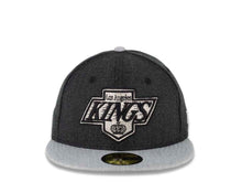 Load image into Gallery viewer, Los Angeles Kings New Era NHL 59FIFTY 5950 Fitted Cap Hat Heather Black/Gray Crown Gray Visor Team Color Logo