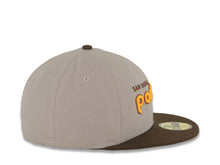 Load image into Gallery viewer, San Diego Padres New Era MLB 59FIFTY 5950 Fitted Cap Hat Gray Crown Brown Visor Yellow/Brown Script Logo