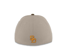 Load image into Gallery viewer, San Diego Padres New Era MLB 59FIFTY 5950 Fitted Cap Hat Gray Crown Brown Visor Yellow/Brown Script Logo