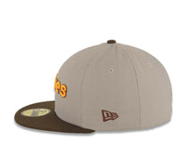 Load image into Gallery viewer, San Diego Padres New Era MLB 59FIFTY 5950 Fitted Cap Hat Gray Crown Brown Visor Yellow/Brown Script Logo