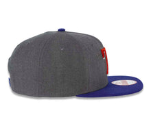 Load image into Gallery viewer, Texas Rangers New Era 9FIFTY 950 Snapback Cap Hat Heather Dark Gray Crown Royal Blue Visor Team Color Red/White Logo