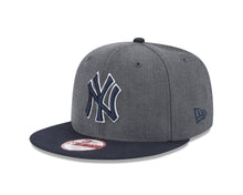 Load image into Gallery viewer, New York Yankees New Era MLB 9FIFTY 950 Snapback Cap Hat Heather Dark Gray Crown Navy Visor Navy/White Logo