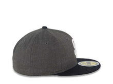 Load image into Gallery viewer, (Youth) San Diego Padres New Era MLB 59FIFTY 5950 Kid Fitted Cap Hat Heather Dark Gray Crown Dark Navy Blue Visor White Logo
