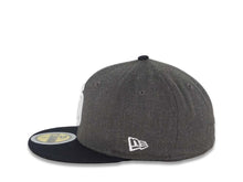 Load image into Gallery viewer, (Youth) San Diego Padres New Era MLB 59FIFTY 5950 Kid Fitted Cap Hat Heather Dark Gray Crown Dark Navy Blue Visor White Logo