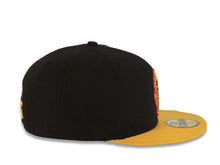 Load image into Gallery viewer, Leones Negros New Era 59FIFTY 5950 Fitted Cap Hat Black Crown Yellow Visor Yellow/Red Logo Red UV