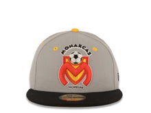 Load image into Gallery viewer, Morelia Monarcas New Era 59FIFTY 5950 Fitted Cap Hat Gray Crown Black Visor Team Color Logo