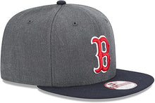 Load image into Gallery viewer, Boston Red Sox New Era MLB 9FIFTY 950 Snapback Cap Hat Heather Dark Gray Crown Navy Visor Team Color Red/White Logo