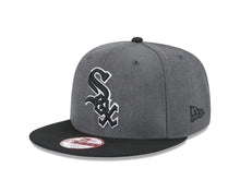 Load image into Gallery viewer, Chicago White Sox New Era MLB 9FIFTY 950 Snapback Cap Hat Heather Dark Gray Crown Black Visor Team Color Black/White Logo