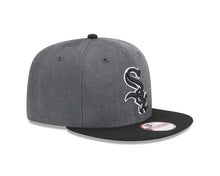 Load image into Gallery viewer, Chicago White Sox New Era MLB 9FIFTY 950 Snapback Cap Hat Heather Dark Gray Crown Black Visor Team Color Black/White Logo